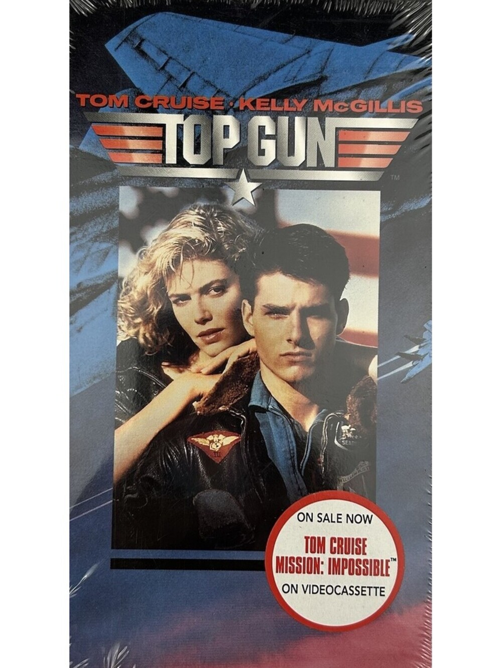 Top Gun VHS 1996 Factory Sealed New Tom Cruise Mission Impossible Sticker  TS#22